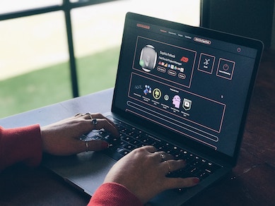 worker on laptop