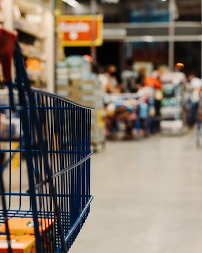 target mall with trolley