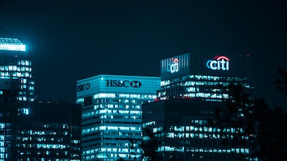 bank buildings in the city