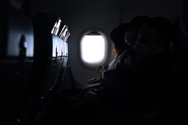 window seat on airplane