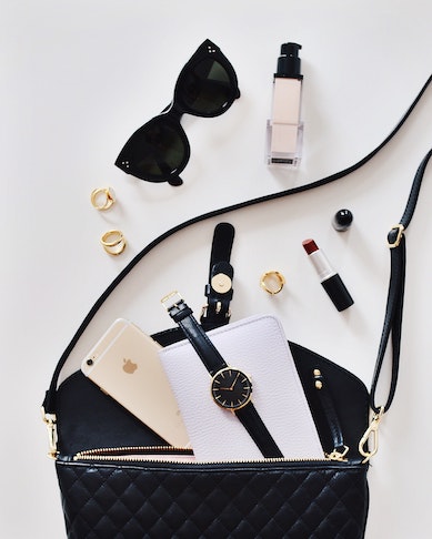 Beauty products on white table