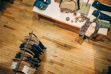 overhead shot of store floor
