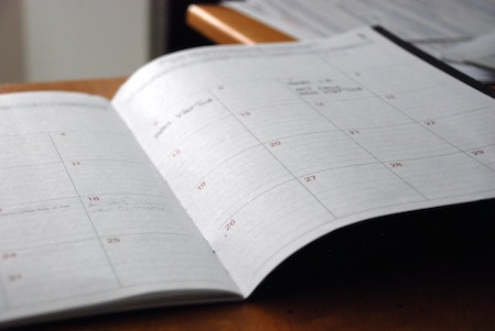 schedule on diary